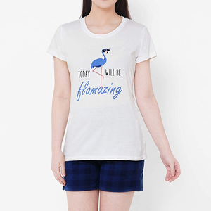 Vêtements d'été personnalisés Ensemble short 2 pièces pour femmes Ensemble t-shirt short et t-shirt de gym sexy personnalisé pour femmes - Product Image 1