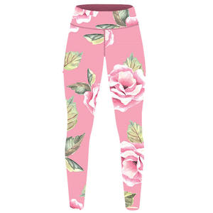 Leggings yoga wear taille haute femmes leggings en couleur unie impression graphique sublimation broderie sérigraphie et impression numérique - Product Image 1