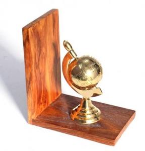 Serre-livres nautique en bois et en laiton, accessoires de décoration nautique, porte-livres, vente en gros - Product Image 6