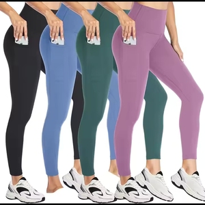 Pantalon de fitness taille haute à séchage rapide Serrage du ventre brossé Leggings de yoga pour le levage des fesses Pantalon de sport - Product Image 4