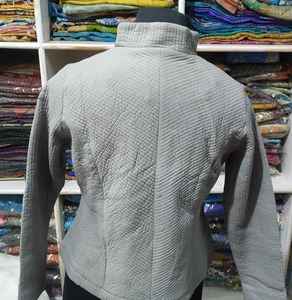 High Selling Plain Dyed Cotton <b>Quilted</b> French Jacket Quick Dry Boho Outerwear for Wholesale Pricing Available - Product Image 2