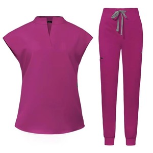 Prix de gros Logo personnalisé grande taille Medicos rayonne spandex à la mode respirant infirmières médicales uniformes ensembles de gommage pour les femmes - Product Image 3