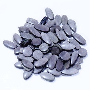 อัญมณีคู่ออบซิเดียนสีเงินธรรมชาติคุณภาพ AAA + อัญมณีหลวมสำหรับทำเครื่องประดับอัญมณี - Product Image 3