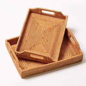 Natural Rattan Tray With Handles - Traditional Rattan Tray From Vietnam - Product Image 5