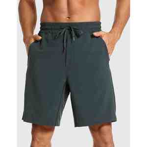 2 capas de malla de cintura alta de poliéster corto Spandex cremalleras múltiples bolsillos de doble capa para correr baloncesto gimnasio pantalones cortos deportivos para hombres - Product Image 6