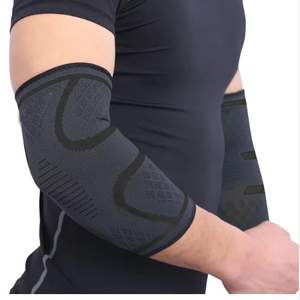 Premium Quality Elastic Compression Neoprene Elbow Sleeves Heavy Duty Gym Fitness <b>Exercise</b> Elbow Protector Neoprene Sleeve - Product Image 2