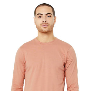 Camiseta unisex de manga larga con cuello redondo clásico plateado: algodón peinado y hilado en anillo 100% Airlume, 32 individuales, 4,2 oz - Product Image 4