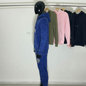 Ensemble de survêtement avec fermeture éclair, sweat-shirt à col montant, veste en coton, pantalon de jogging à cordon de serrage, pantalon large, ensemble de survêtement streetwear - Product Image 5