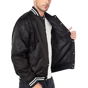 Chaqueta bomber personalizada de alta calidad para hombre, venta al por mayor, nuevo estilo de diseño reversible con cuello levantado, Chaqueta con bolsillo para hombre - Product Image 1