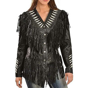 Quality Price Premium Quality Custom Design Adult Size <b>Women</b> Fringe <b>Jacket</b> Western <b>Jacket</b> <b>women</b> Ladies Leather <b>Jacket</b> For <b>Women</b> - Product Image 2