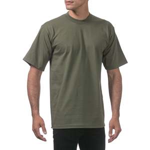 Custom Men's T-Shirts High Quality 100% Cotton O-Neck Plus Size Luxury Drop Shoulder Ringer Printed Loose Fit Worsted Fabric - Product Image 1