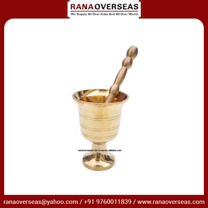 New Modern Design Handmade Eco-Friendly Brass Mortar Pestle Set Multi-Size Kitchware <b>Herbs</b> Seasonings Medicine <b>Grinder</b> Rana - Product Image 2