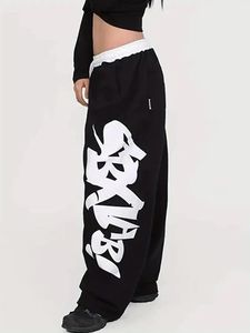 Oversized Graphic Sweatpants for <b>Women</b> Custom Printed Adjustable Drawstring Waist <b>Women's</b> Trousers & <b>Pants</b> - Product Image 3