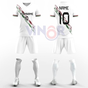 Precio al por mayor 2025 uniforme de fútbol personalizado sublimado traje de fútbol 100% poliéster uniforme de fútbol para Unisex OEM ODM con servicio - Product Image 6