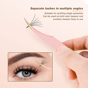 Pinzas de extensión de pestañas, pinzas de amarre de punta de fibra para volumen y extensiones de pestañas individuales, pinzas de punta de fibra - Product Image 6
