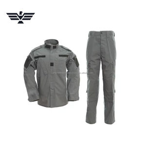 Conjunto de Uniforme Laboral para Hombre, Camisa de Trabajo y Pantalones Cargo de Poliéster/Algodón Resistentes (Colores Sólidos para Todas las Temporadas) - Product Image 3
