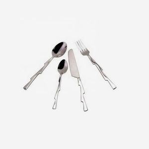 New Design Flatware Set Stainless Steel <b>Gold</b> Plated With Long Round Handle Flatware Cutlery Set Flatware Sets - Product Image 5