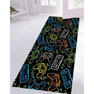 Tapis imprimé dynamique, tapis pour salle de jeux, tapis d'intérieur moderne, facile à nettoyer, tapis en chenille - Product Image 5