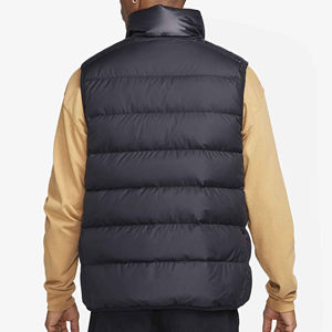 Veste matelassée sans manches sur mesure en gros, veste matelassée de haute qualité, col montant, fermeture éclair, polyester, pour hommes - Product Image 2