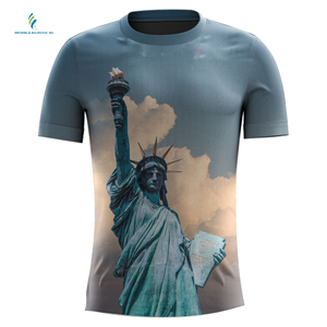 T-shirt imprimé par Sublimation pour hommes du Bangladesh, 100% coton de haute qualité, nouveau Design, meilleure vente - Product Image 3