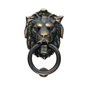 Llamador de cara de león para puerta, accesorios decorativos de diseño moderno, de Metal, color negro - Product Image 1