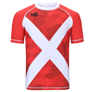 Protector de erupción personalizado de alta calidad con estilo para hombres, ropa de entrenamiento más vendida, manga corta, ajustado, protector de erupción para hombres - Product Image 1