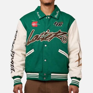 แจ็กเก็ตมันเลตเทอร์แมนสำหรับผู้ชายแจ็คเก็ตเบสบอลวิทยาลัยโรงเรียนวินเทจฤดูหนาวออกแบบได้ตามต้องการ - Product Image 1