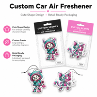 Désodorisant en feuille personnalisé, super puissant, à suspendre, parfum d'air, thème Halloween Gothique Cartoon, pour station-service