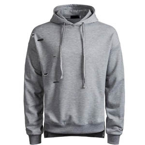 Sweat à capuche décontracté avec logo personnalisé, style vieilli vintage, sweats à capuche brodés en coton imprimé lourd - Product Image 1