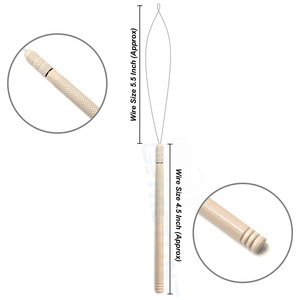 Hair <b>Extension</b> Pulling Loop Tool for Micro Rings & Nano <b>Beads</b> installation – Stainless Steel Pulling Needle with Anti-Slip Grip - Product Image 1