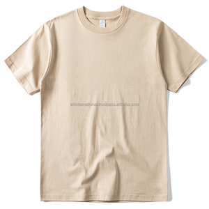 Venta al por mayor de camisetas de impresión por encargo en blanco 100% algodón peinado hombres camiseta al por mayor llanura camisetas a granel para hombre - Product Image 5