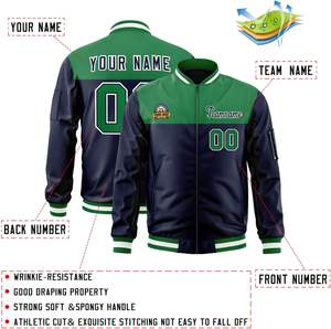 Veste universitaire OEM de gros, couleurs personnalisées, fermeture à glissière complète, style formel avec décoration brodée pour les écoles, marques de sport et de mode - Product Image 3