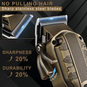 Kit de tondeuses et de coupe-cheveux sans fil pour barbier, avec lames en acier inoxydable, tondeuse à barbe étanche IPX7 - Product Image 5