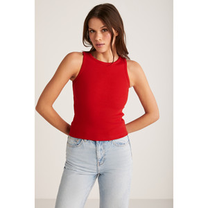 Débardeur en tricot épais à fines bretelles coupe classique pour femme ETHIQUET Modest Selena - Product Image 3