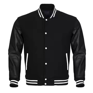 Customizable <b>Men's</b> <b>Long</b> Sleeve Embroidered Woolen Varsity Letterman Design Latest Formal Winter Baseball Stand Collar <b>Jacket</b> - Product Image 3