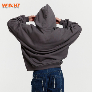 100% coton pull à capuche pour hommes femmes personnalisable hiver basiques avec 3D brodé délavé cravate teinture impression coupe ample - Product Image 5