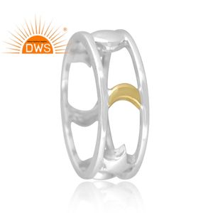 Hot Selling Fine Sterling Silver <b>Statement</b> Band <b>Ring</b> Custom Jewelry Manufacturer <b>For</b> <b>Women</b> Gift <b>For</b> Her - Product Image 2