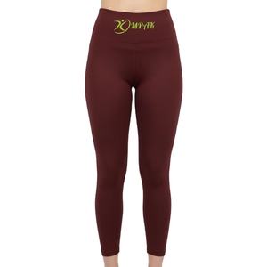 Leggings Deportivos de Cintura Alta Color Vino Tinto para Mujer, Pantalones de Yoga de Compresión Personalizados OEM, Ropa Deportiva - Product Image 1