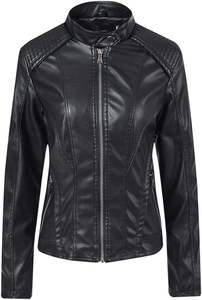 2024 nuevo diseño cortavientos para mujer chaqueta de cuero Real con cremallera chaqueta de tela transpirable con interior y bolsillos OEM al por mayor - Product Image 4