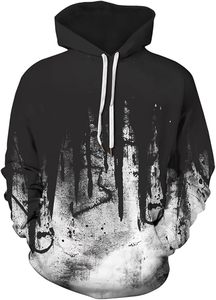 Sudadera con Capucha para Hombre, 100% Algodón, Impresión 3D, Sudadera de Invierno con Bolsillos, Atuendo Moderno, Felpa - Product Image 5