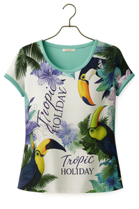 Camiseta informal de manga casquillo para mujer 100% algodón Digital impreso OEM diseño personalizado para uso Regular con decoración de logotipo - Product Image 3