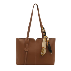 Tas Tangan Retro Mewah untuk Wanita Kapasitas Besar Warna Solid Tas Selempang Baru Tas Ketiak dengan Pita - Product Image 5