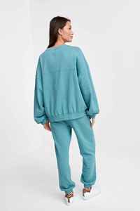 Custom Women's <b>Polyester</b> <b>Jogger</b> Tracksuit Embroidered Logo Casual Sportswear Two Piece Set Wholesale - Product Image 2