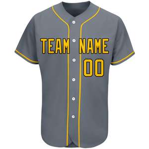 Uniformes de Softball en maille respirante cousues avec le numéro de Logo Technique de broderie par sublimation Chemise de Softball à deux boutons personnalisée - Product Image 2