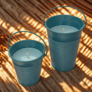 OEM ODM personnalisé fabriqué en usine seau en étain décoration intérieure bougies de cire de palme parfumées prix chaud marque privée bougies de mariage en plein air - Product Image 4