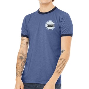 Ringer para hombre de manga corta de cuello redondo Ringer camiseta - Product Image 2