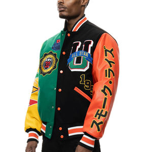 Chaquetas Varsity Bordadas para Hombre, 100% Cuero Genuino, Disponibles en Todas las Tallas y Colores - Product Image 2