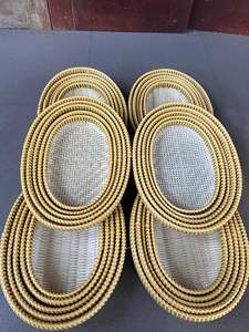 Hot Selling Wicker Woven Bamboo Winnowing Flat Wall Basket <b>Decor</b> Platter <b>Tray</b> at Good Price - Product Image 6