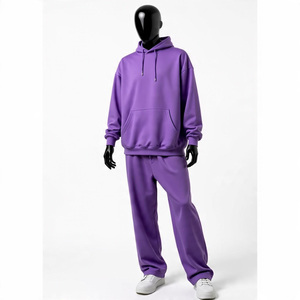 Wholesale Customised <b>Plus</b> <b>Size</b> Printed Heavyweight 100% Cotton Plain Unisex Tracksuits Sweatsuit Custom Gym <b>Jogger</b> Two Piece <b>Set</b> - Product Image 6
