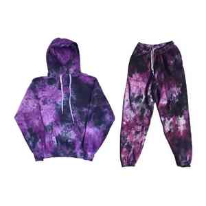 Último diseño personalizado hombres Tie Dye chándal Delgado Fitness alta calidad Unisex desgaste conjunto pantalones de chándal Jogging hombres Tie Dye chándal - Product Image 1